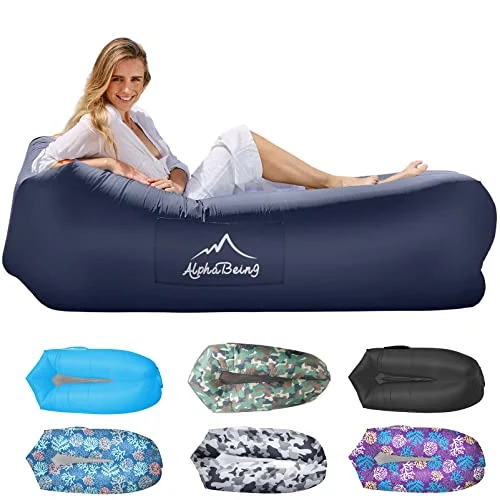 Mesh Bottom Lounger — navy