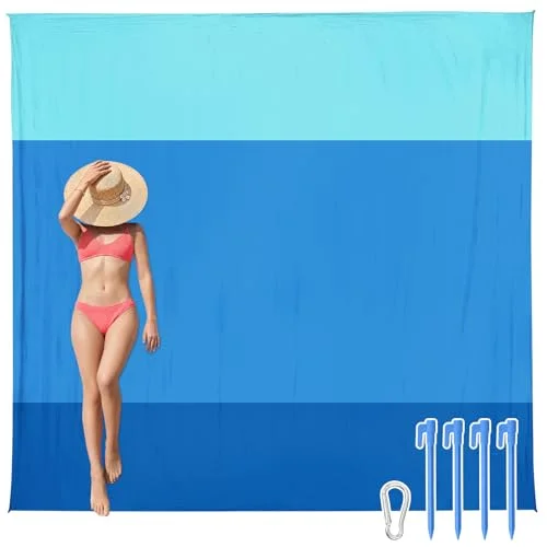 Large Beach Blanket — (threeblue